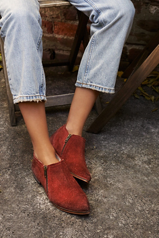 free people red booties