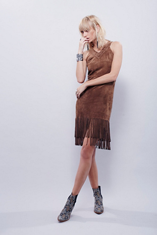 fringe detail lace dress