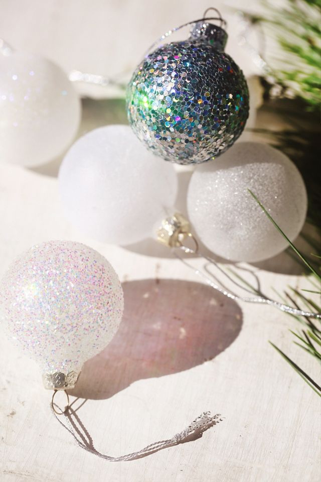 Glitter Glass Ball Ornament Pack Free People