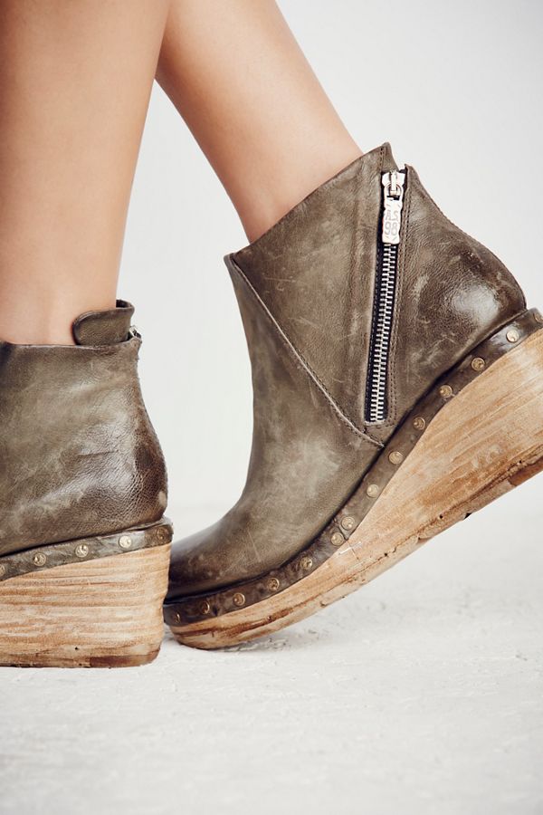 clog lace up boots