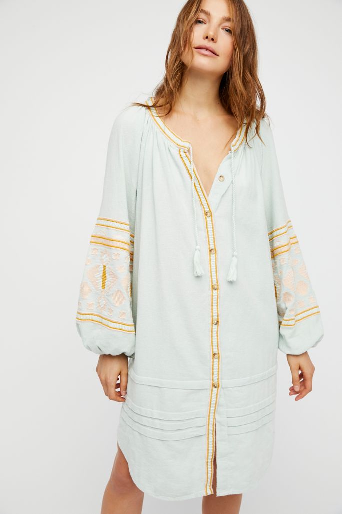 in the clear embroidered maxi