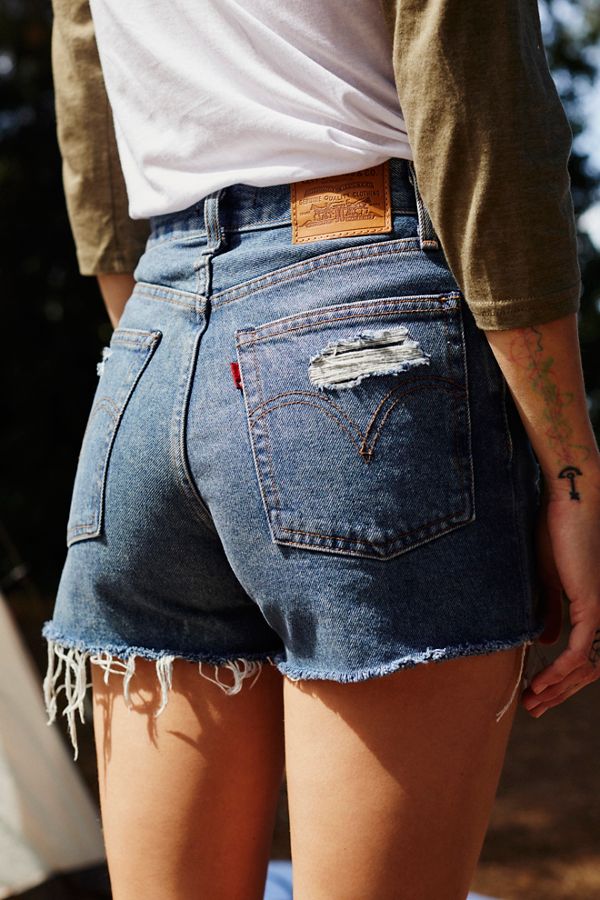 Levis High Rise Wedgie Cutoff Shorts Free People 