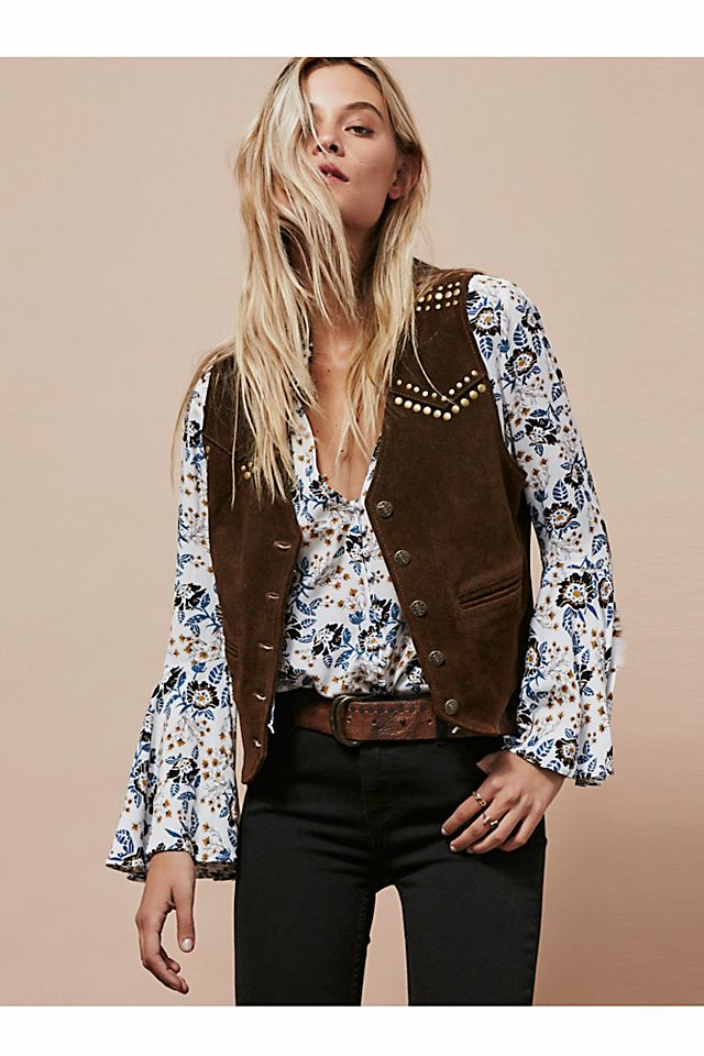 Studded Suede Vest | Free People