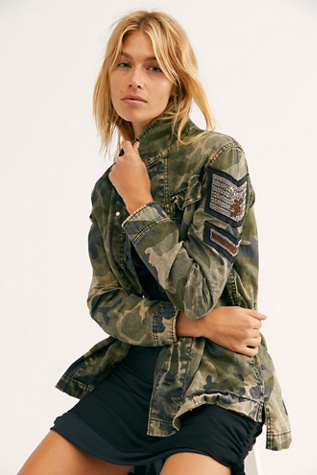 military style shirt jacket