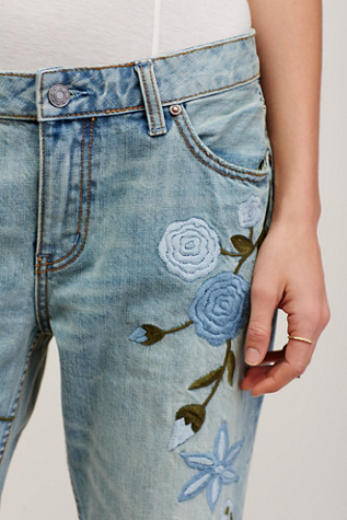 free people flower jeans