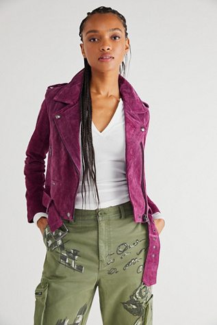 Suede Moto Jacket