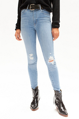 levi's mile high super skinny jeans castaway blue