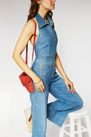 1970s denim jumpsuit