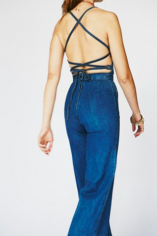 70s denim jumpsuit mens