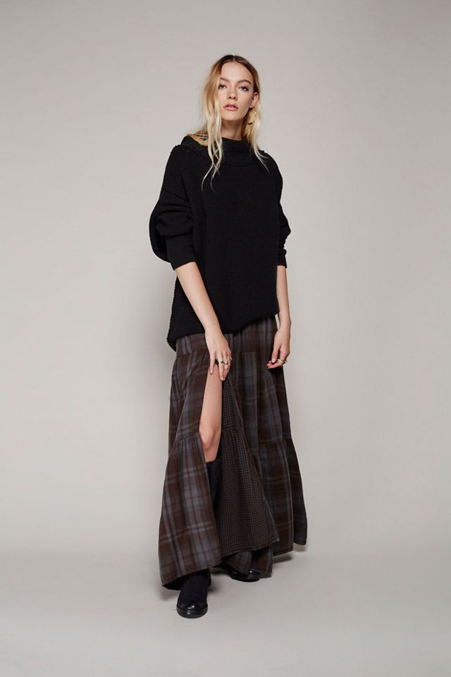 free people plaid maxi