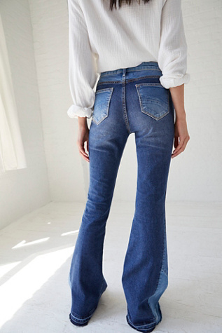 driftwood farrah embroidered flare jeans