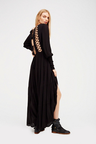 free people black maxi