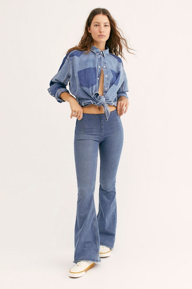 Penny Pull-On Flare Jeans | Free People