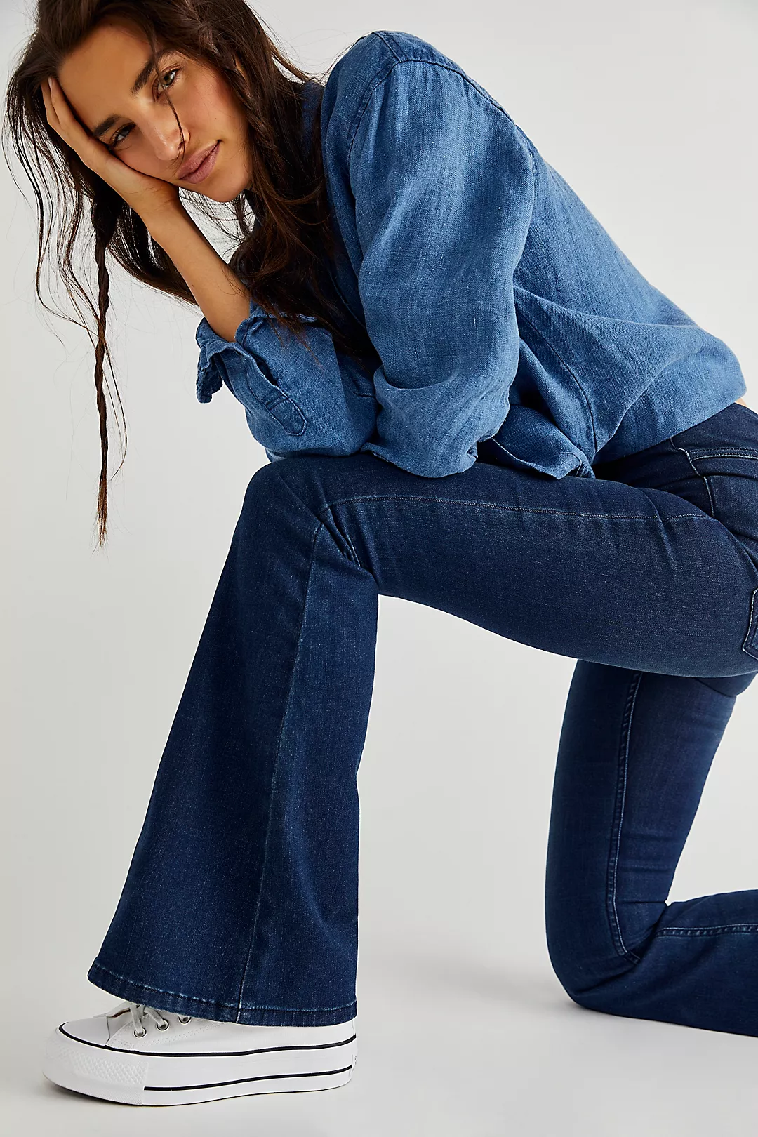 Penny Pull-On Flare Jeans