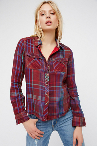 free people one and only button down