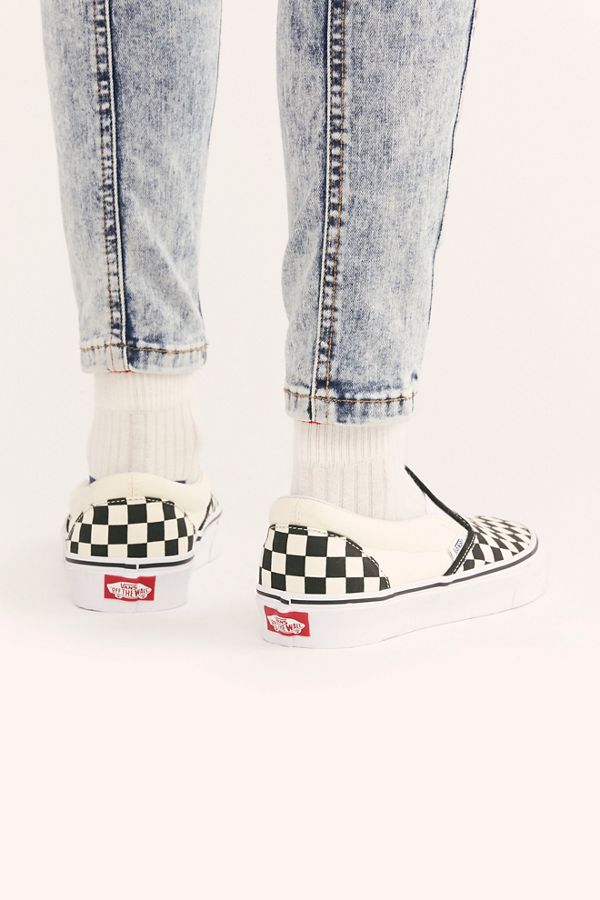 checkered slipons