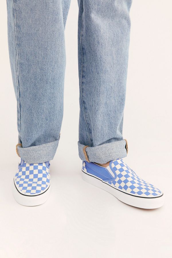 checkered slipons
