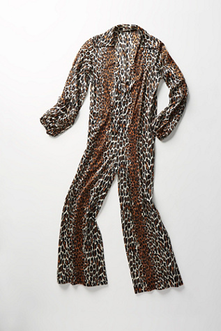 free people leopard jumpsuit