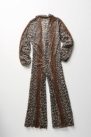free people leopard jumpsuit