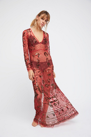 miles away printed maxi slip