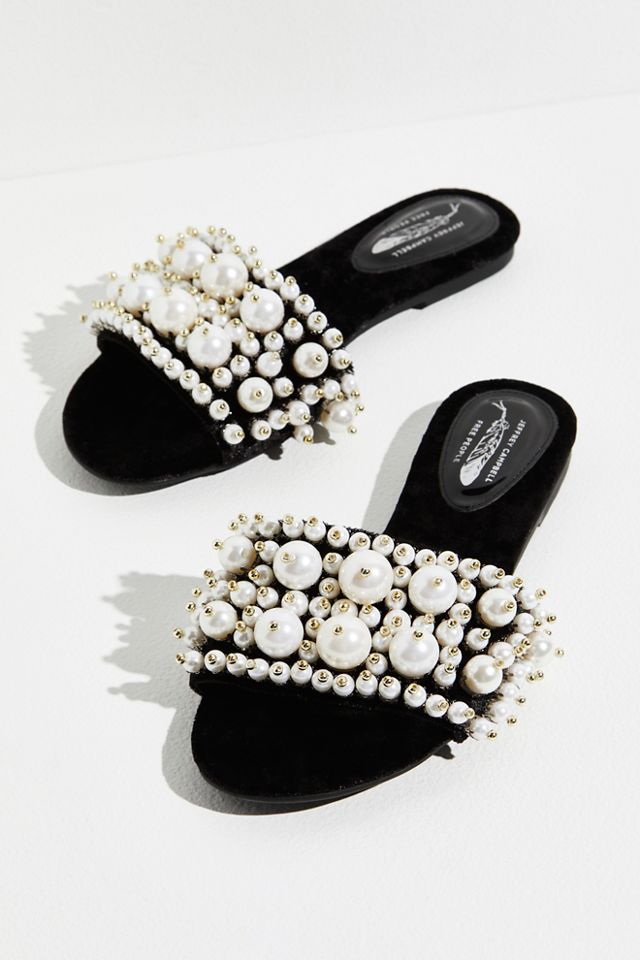 pixie pearl slide sandals