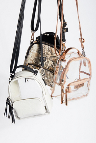 mini snakeskin backpack