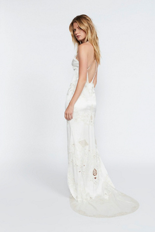 odette silk slip gown