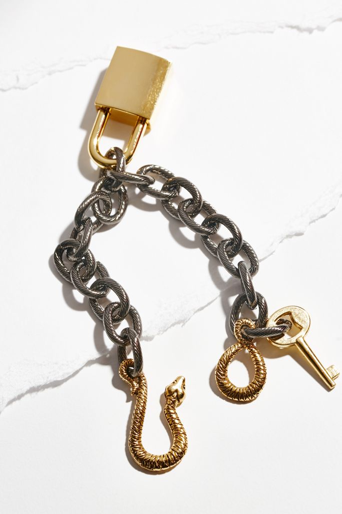 Snake Lock Chain Bracelet Free People