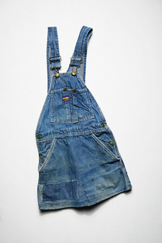 free people denim overall dress