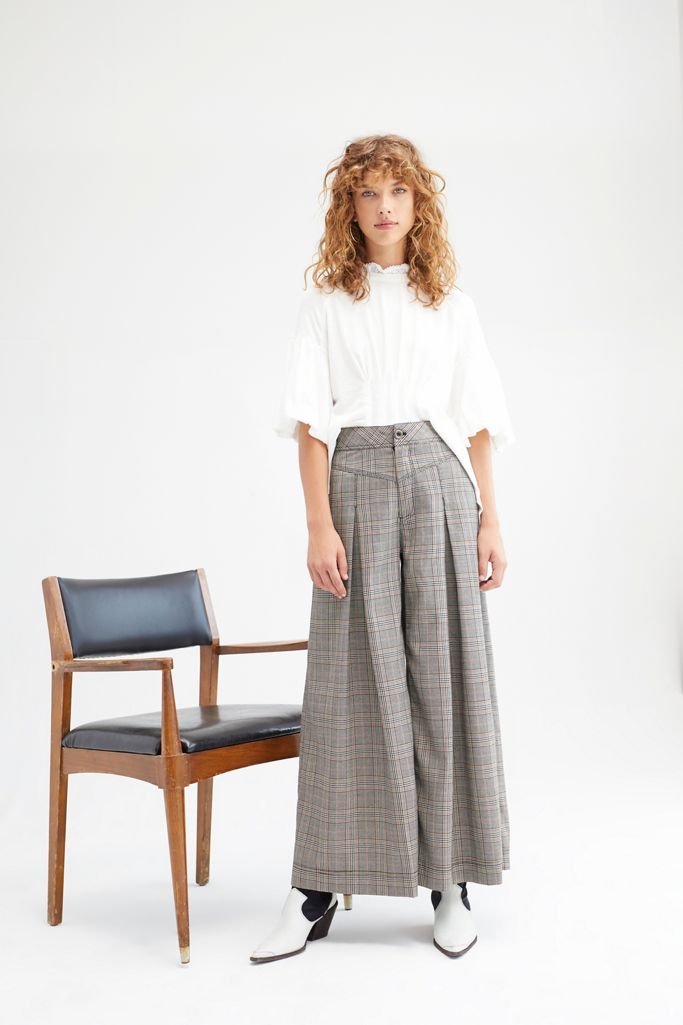 tailored wide leg pants