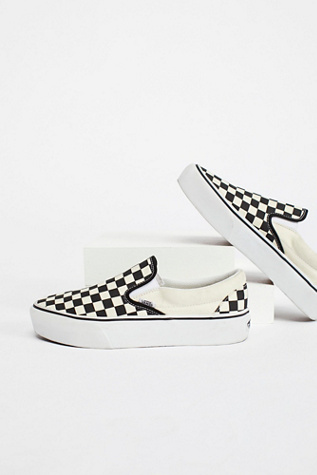 white slip on platform