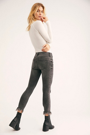 free people frayed skinny jeans