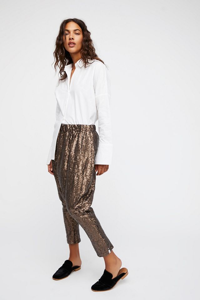 free people silver pants