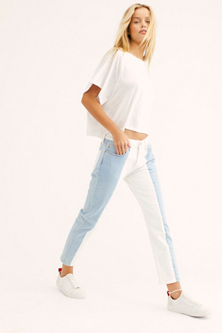 two tone levi jeans