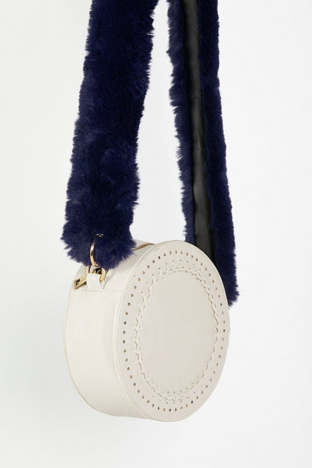 faux fur bag strap