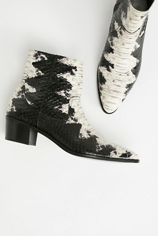 free people snakeskin booties