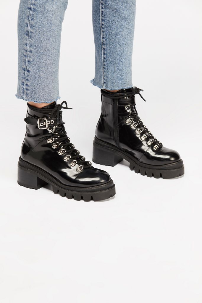 Check Lace Up Boots Free People