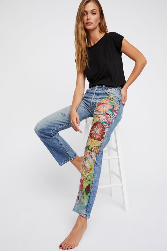 Embroidered Panel Boyfriend Free People