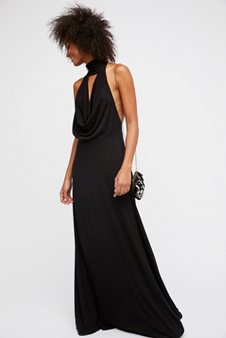 free people black maxi dress