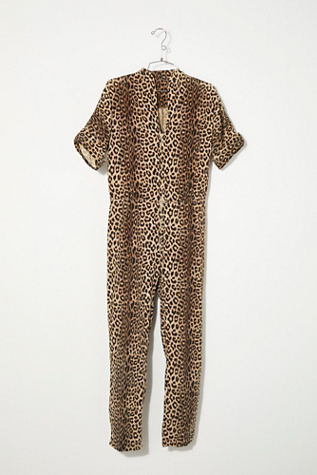 free people leopard jumpsuit