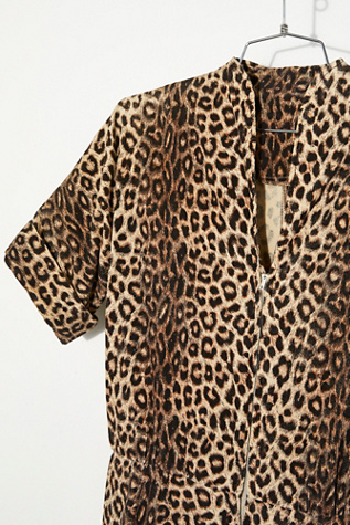 free people leopard jumpsuit