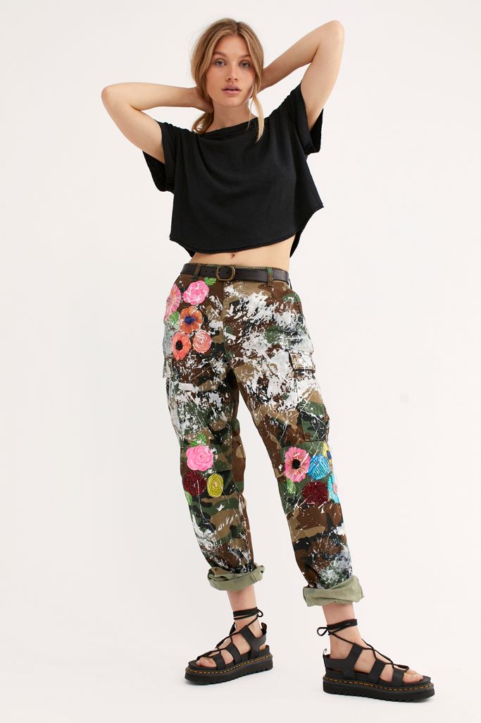 Embroidered Camo Pant | Free People