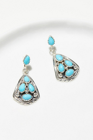 Turquoise Cluster Trillion Earrings | Free People