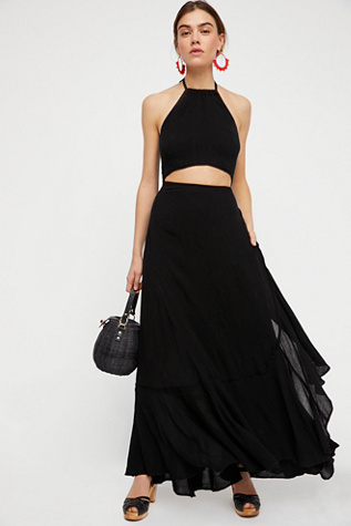 free people black maxi dress