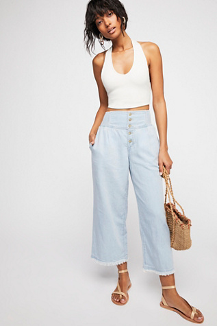 free people denim pants