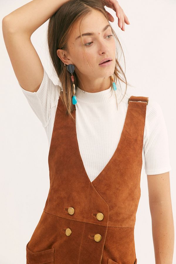 Canyonlands Suede Pinafore Dress | Free People UK