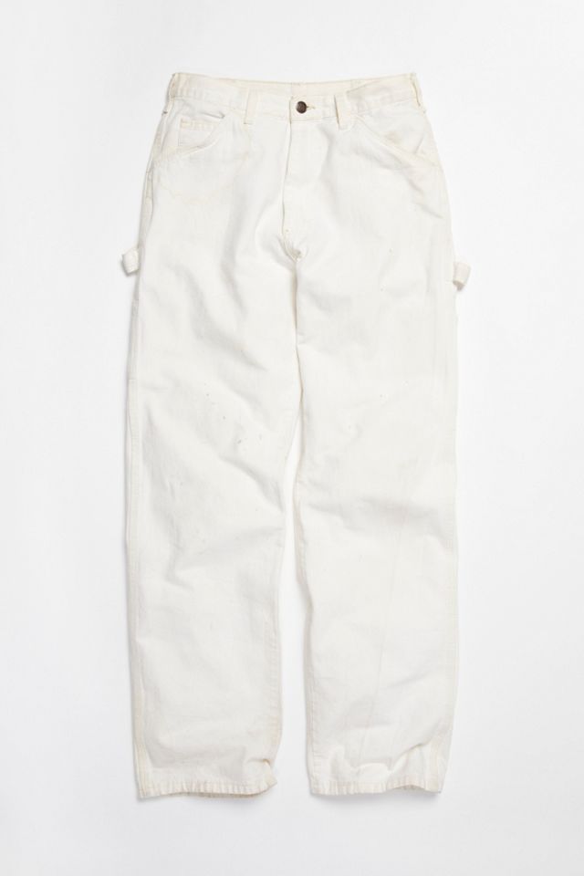 Vintage 1980s White Carpenters Pants | Free People