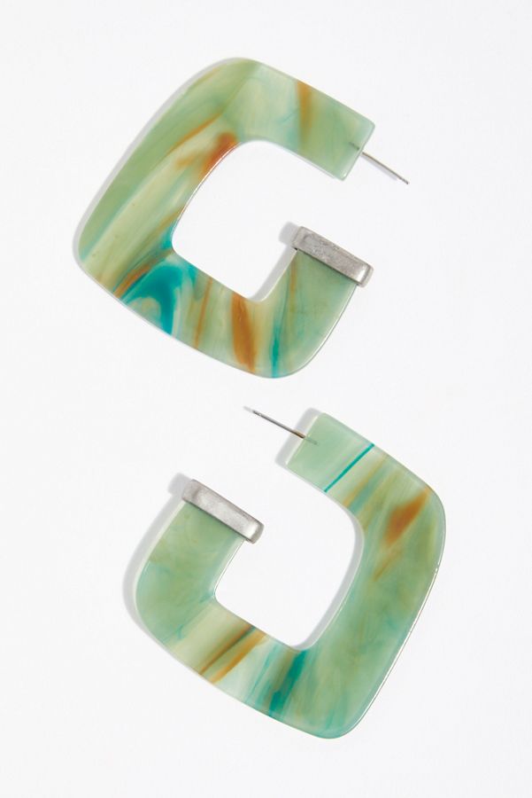 Slide View 2: Faraway Resin Hoop Earrings