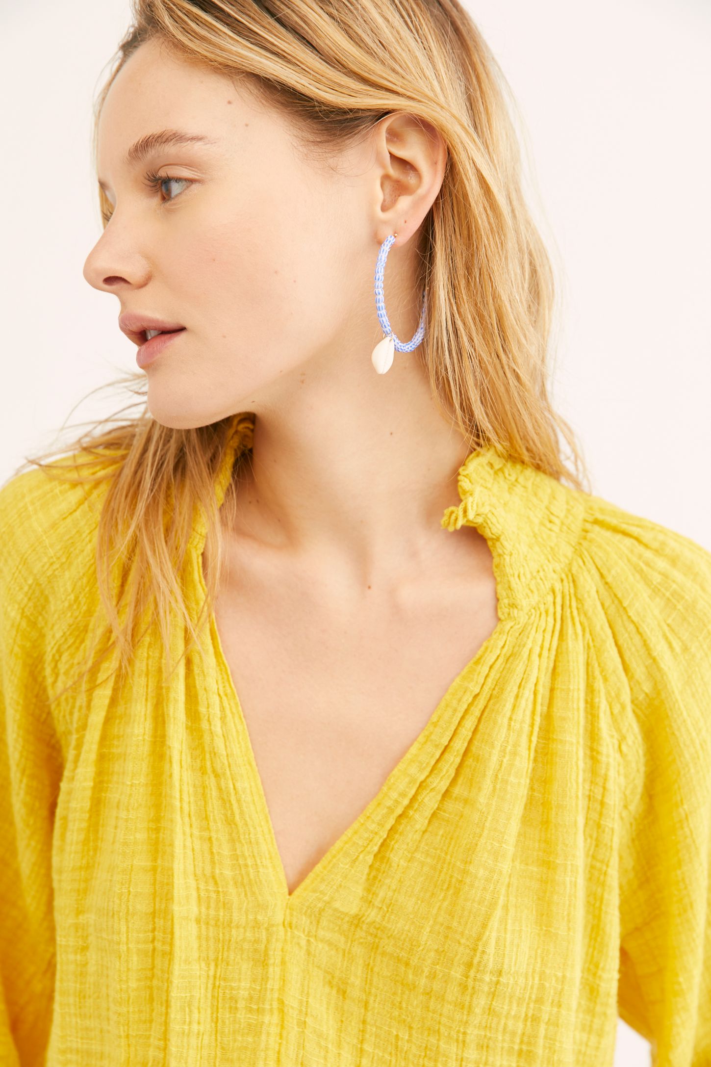 Slide View 3: FP One Solid Smocked Top