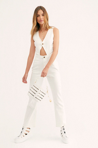 minkpink denim jumpsuit